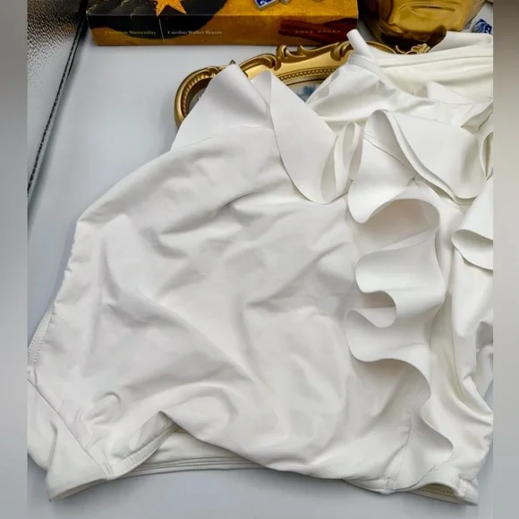 Zimmermann White Ruffled One Piece Swimsuit - Picture 13 of 16